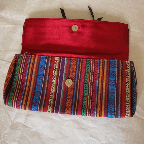 LONDON REBEL Multicolour Woven Clutch Bag - Picture 13 of 16